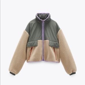 Zara Combination Zip Down Jacket (M)